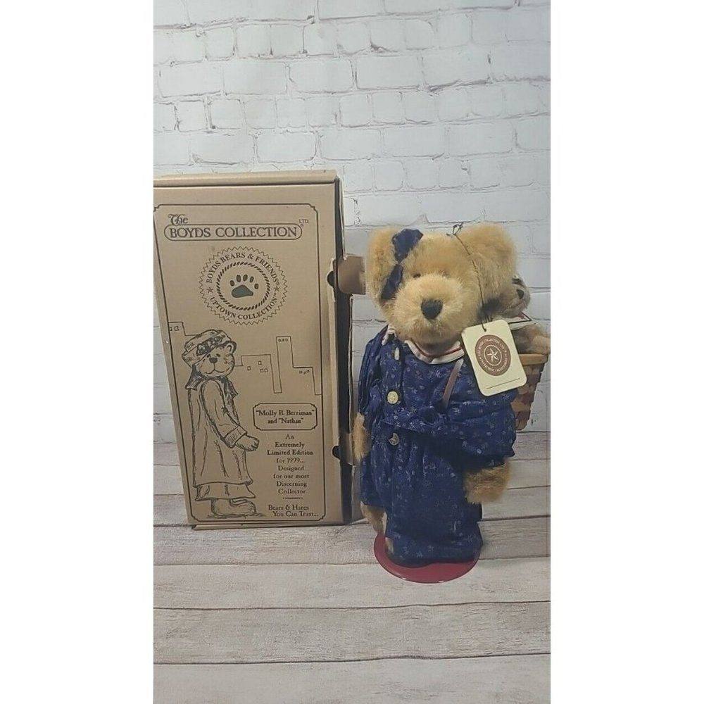 Boyds Bears MOLLY B BERRIMAN & NATHAN Ltd Uptown Collection 14" Teddy Bear_BOX